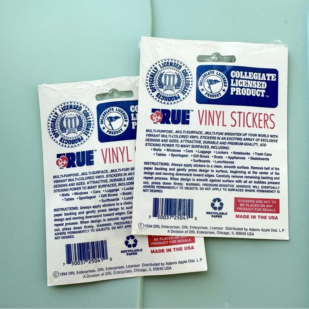 Vintage NIP 1994 Penn State Adhesive Vinyl Stickers